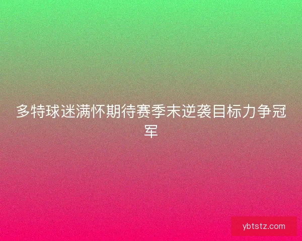 多特球迷满怀期待赛季末逆袭目标力争冠军